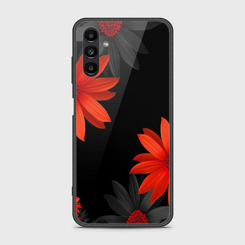 Samsung Galaxy A04s Cover- Floral Series 2 - HQ Ultra Shine Premium Infinity Glass Soft Silicon Borders Case