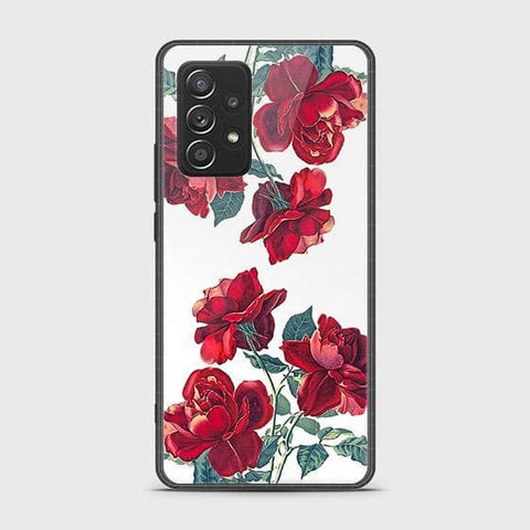 Samsung Galaxy A52s 5G Cover - Floral Series 2 - HQ Ultra Shine Premium Infinity Glass Soft Silicon Borders Case