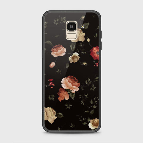 Samsung Galaxy J6 2018 Cover - Floral Series 2 - HQ Ultra Shine Premium Infinity Glass Soft Silicon Borders Case