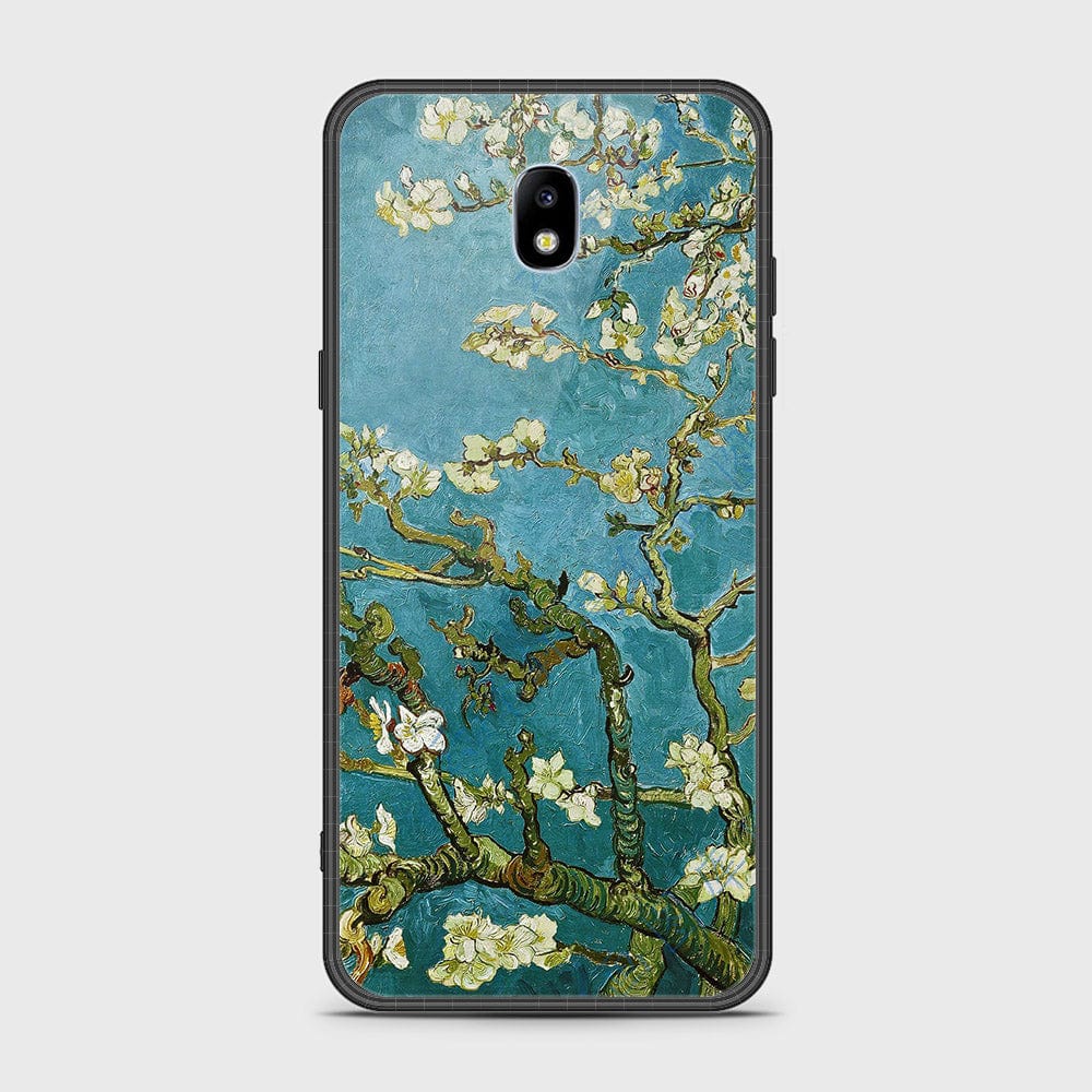 Samsung Galaxy J7 Pro / J7 2017 / J730 Cover - Floral Series 2 - HQ Ultra Shine Premium Infinity Glass Soft Silicon Borders Case