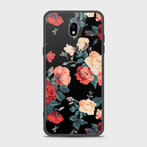 Samsung Galaxy J7 Pro / J7 2017 / J730 Cover - Floral Series 2 - HQ Ultra Shine Premium Infinity Glass Soft Silicon Borders Case