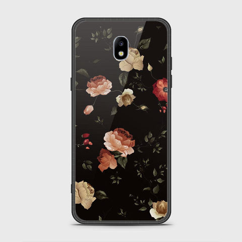 Samsung Galaxy J7 Pro / J7 2017 / J730 Cover - Floral Series 2 - HQ Ultra Shine Premium Infinity Glass Soft Silicon Borders Case