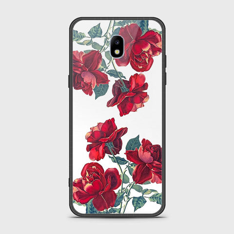 Samsung Galaxy J7 Pro / J7 2017 / J730 Cover - Floral Series 2 - HQ Ultra Shine Premium Infinity Glass Soft Silicon Borders Case