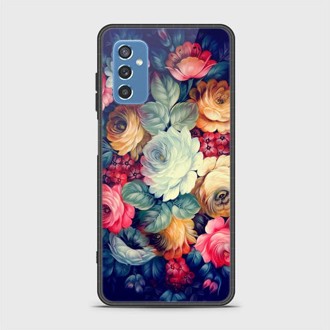 Samsung Galaxy M52 5G Cover- Floral Series 2 - HQ Ultra Shine Premium Infinity Glass Soft Silicon Borders Case