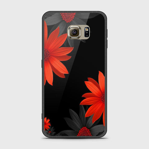 Samsung Galaxy S6 Cover- Floral Series 2 - HQ Ultra Shine Premium Infinity Glass Soft Silicon Borders Case