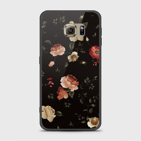 Samsung Galaxy S6 Cover- Floral Series 2 - HQ Ultra Shine Premium Infinity Glass Soft Silicon Borders Case