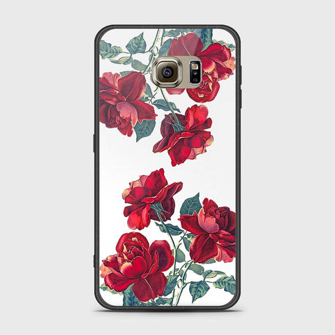 Samsung Galaxy S6 Cover- Floral Series 2 - HQ Ultra Shine Premium Infinity Glass Soft Silicon Borders Case