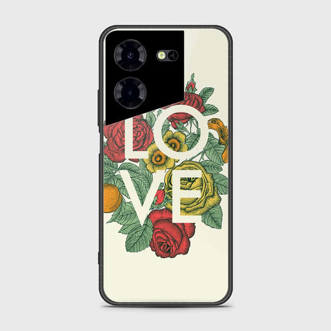 Tecno Pova 5 Pro Cover- Floral Series 2 - HQ Ultra Shine Premium Infinity Glass Soft Silicon Borders Case