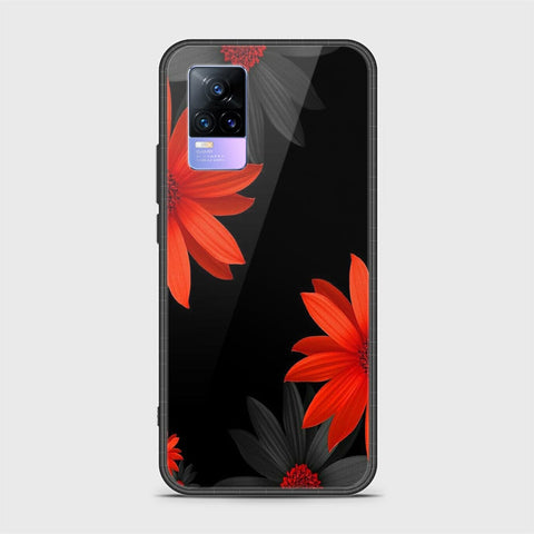 Vivo Y73 Cover - Floral Series 2 - HQ Ultra Shine Premium Infinity Glass Soft Silicon Borders Case