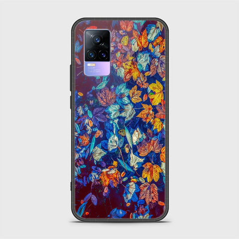 Vivo Y73 Cover - Floral Series 2 - HQ Ultra Shine Premium Infinity Glass Soft Silicon Borders Case