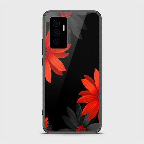 Vivo V23e Cover- Floral Series 2 - HQ Ultra Shine Premium Infinity Glass Soft Silicon Borders Case