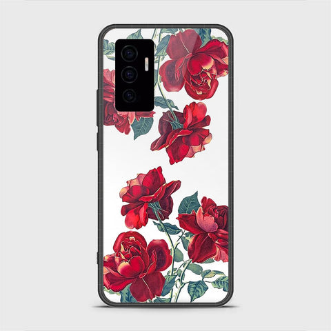 Vivo V23e Cover- Floral Series 2 - HQ Ultra Shine Premium Infinity Glass Soft Silicon Borders Case