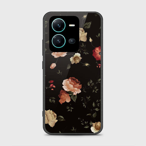 Vivo V25e Cover- Floral Series 2 - HQ Ultra Shine Premium Infinity Glass Soft Silicon Borders Case