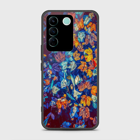 Vivo V27e Cover- Floral Series 2 - HQ Ultra Shine Premium Infinity Glass Soft Silicon Borders Case