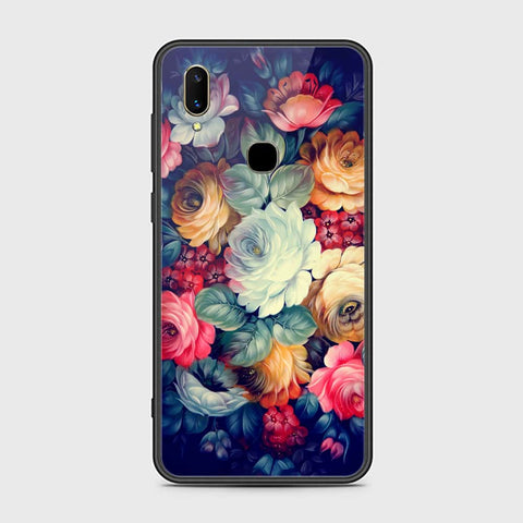 Vivo Z3 Cover- Floral Series 2 - HQ Ultra Shine Premium Infinity Glass Soft Silicon Borders Case