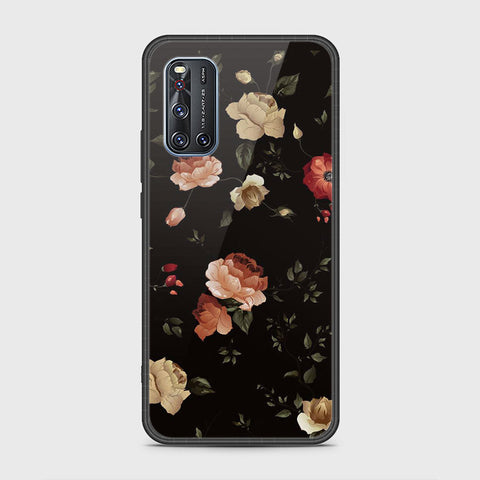 Vivo V19 Cover- Floral Series 2 - HQ Ultra Shine Premium Infinity Glass Soft Silicon Borders Case