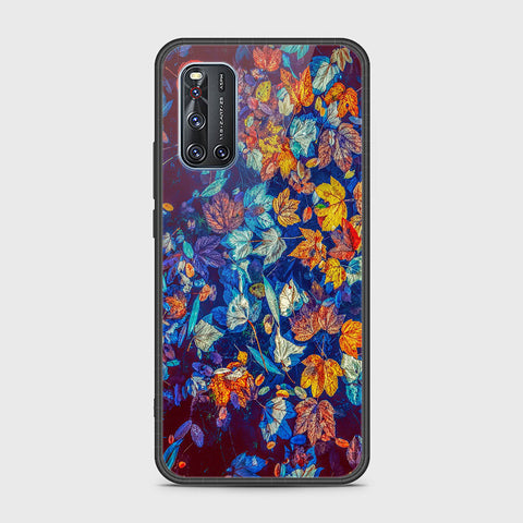 Vivo V19 Cover- Floral Series 2 - HQ Ultra Shine Premium Infinity Glass Soft Silicon Borders Case