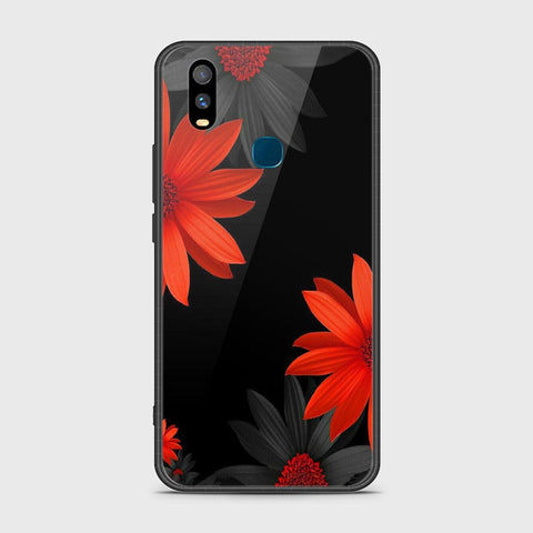 Vivo Y11 2019 Cover- Floral Series 2 - HQ Ultra Shine Premium Infinity Glass Soft Silicon Borders Case