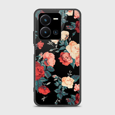 Vivo Y35 4G Cover- Floral Series 2 - HQ Ultra Shine Premium Infinity Glass Soft Silicon Borders Case