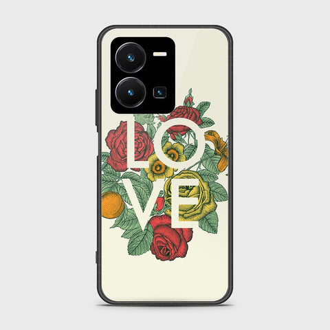 Vivo Y35 4G Cover- Floral Series 2 - HQ Ultra Shine Premium Infinity Glass Soft Silicon Borders Case