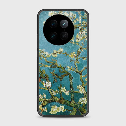 Vivo X90 Pro Cover - Floral Series 2 - HQ Ultra Shine Premium Infinity Glass Soft Silicon Borders Case