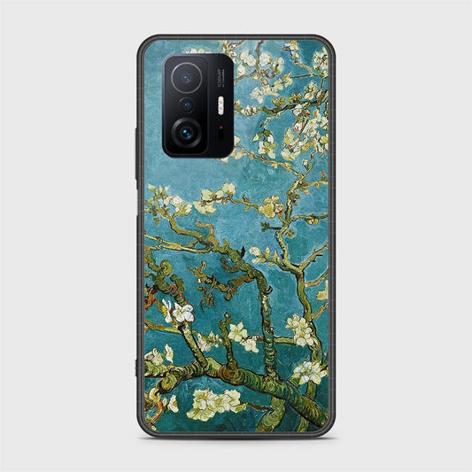 Xiaomi 11T Cover- Floral Series 2 - HQ Ultra Shine Premium Infinity Glass Soft Silicon Borders Case