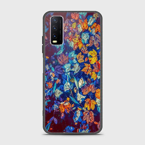 Vivo Y20 Cover - Floral Series 2 - HQ Ultra Shine Premium Infinity Glass Soft Silicon Borders Case
