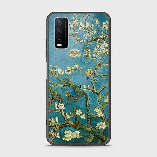 Vivo Y20i Cover - Floral Series 2 - HQ Ultra Shine Premium Infinity Glass Soft Silicon Borders Case