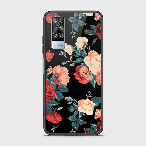 Vivo Y31 Cover - Floral Series 2 - HQ Ultra Shine Premium Infinity Glass Soft Silicon Borders Case