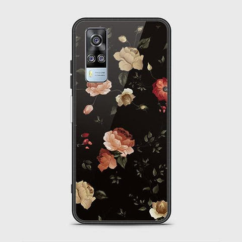 Vivo Y31 Cover - Floral Series 2 - HQ Ultra Shine Premium Infinity Glass Soft Silicon Borders Case