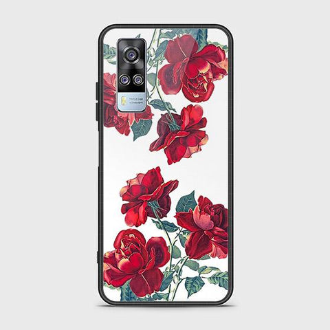 Vivo Y31 Cover - Floral Series 2 - HQ Ultra Shine Premium Infinity Glass Soft Silicon Borders Case