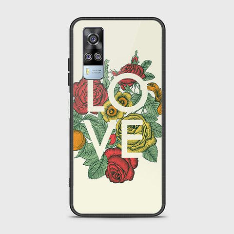 Vivo Y31 Cover - Floral Series 2 - HQ Ultra Shine Premium Infinity Glass Soft Silicon Borders Case
