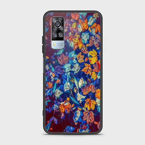 Vivo Y31 Cover - Floral Series 2 - HQ Ultra Shine Premium Infinity Glass Soft Silicon Borders Case