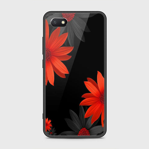 Huawei Y5 Prime 2018 / Y5 2018 / Honor 7S Cover - Floral Series 2 - HQ Ultra Shine Premium Infinity Glass Soft Silicon Borders Case