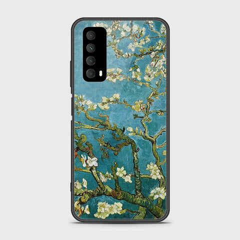 Huawei Psmart 2021 Cover- Floral Series 2 - HQ Ultra Shine Premium Infinity Glass Soft Silicon Borders Case