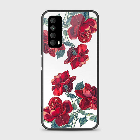 Huawei Psmart 2021 Cover- Floral Series 2 - HQ Ultra Shine Premium Infinity Glass Soft Silicon Borders Case
