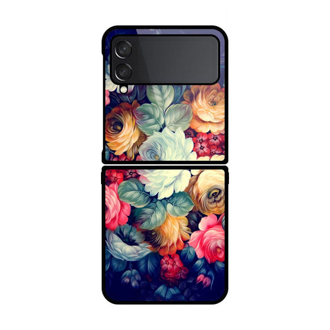 Samsung Galaxy Z Flip 4 5G Cover- Floral Series 2 - HQ Premium Shine Durable Shatterproof Case - Soft Silicon Borders