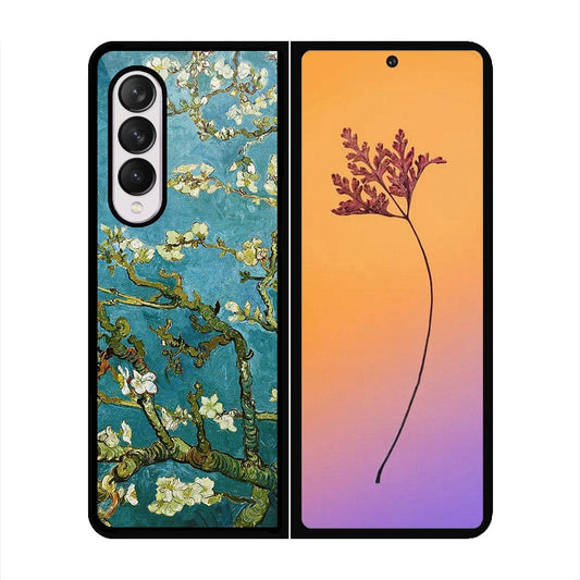 Samsung Galaxy Z Fold 4 5G Cover - Floral Series 2 - HQ Premium Shine Durable Shatterproof Case - Soft Silicon Borders