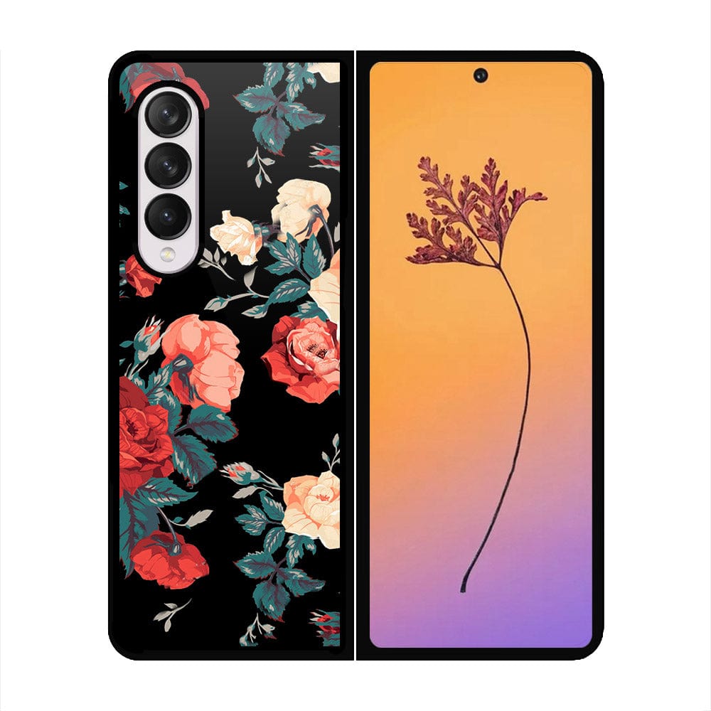 Samsung Galaxy Z Fold 4 5G Cover - Floral Series 2 - HQ Premium Shine Durable Shatterproof Case - Soft Silicon Borders (Fast Delivery)(S)