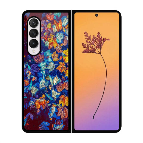 Samsung Galaxy Z Fold 4 5G Cover - Floral Series 2 - HQ Premium Shine Durable Shatterproof Case - Soft Silicon Borders