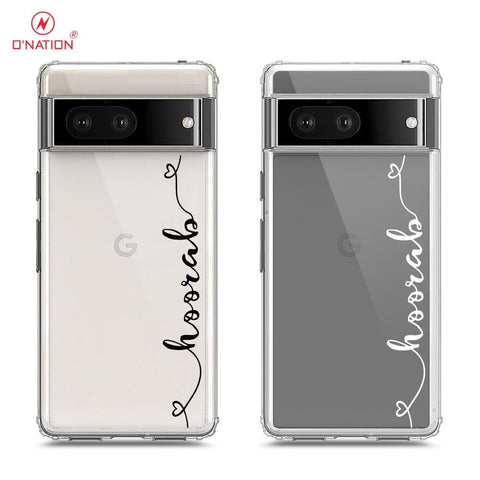 Google Pixel 7 Cover - Personalised Name Series - 8 Designs - Clear Phone Case - Soft Silicon Borders