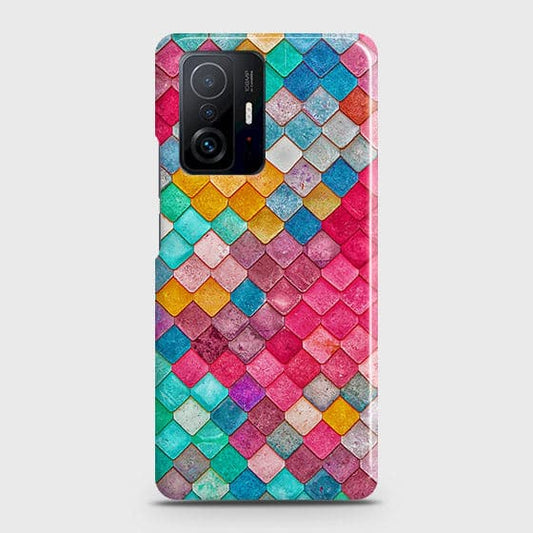 Xiaomi 11T Cover - Chic Colorful Mermaid Printed Hard Case with Life Time Colors Guarantee