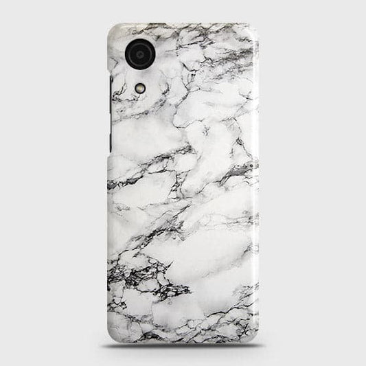 Samsung Galaxy A03 Core Cover - Matte Finish - Trendy White Floor Marble Printed Hard Case with Life Time Colors Guarantee