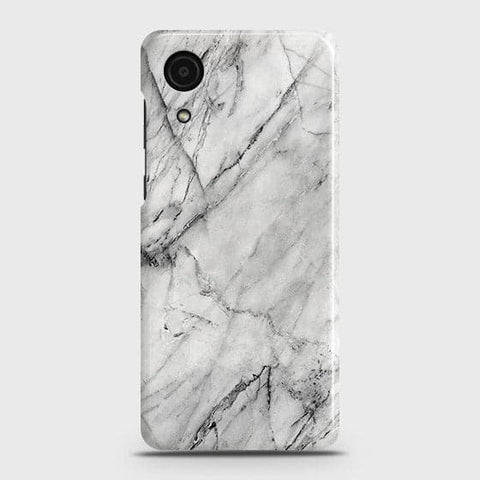 Samsung Galaxy A03 Core Cover - Matte Finish - Trendy White Marble Printed Hard Case with Life Time Colors Guarantee