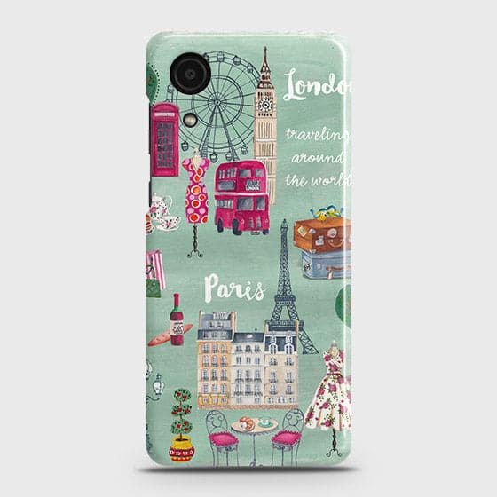 Samsung Galaxy A03 Core Cover - Matte Finish - London, Paris, New York ModernPrinted Hard Case with Life Time Colors Guarantee