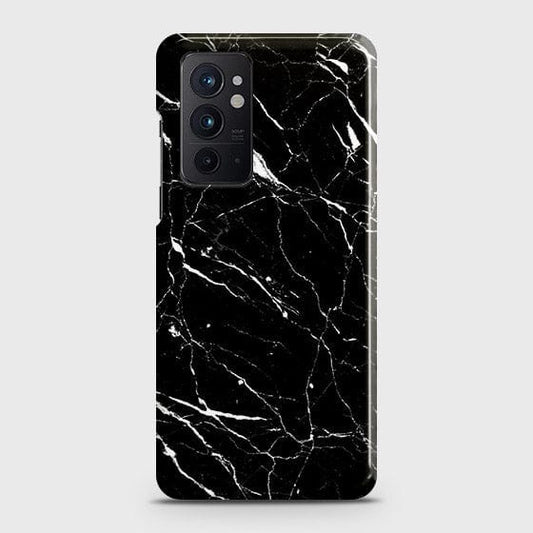 OnePlus 9RT 5G Cover - Trendy Black Marble Printed Hard Case with Life Time Colors Guarantee