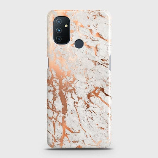 OnePlus Nord N100 Cover - In Chic Rose Gold Chrome Style Printed Hard Case with Life Time Colors Guarantee