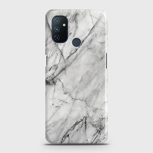 OnePlus Nord N100 Cover - Matte Finish - Trendy White Marble Printed Hard Case with Life Time Colors Guarantee B (28) 1
