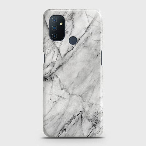 OnePlus Nord N100 Cover - Matte Finish - Trendy White Marble Printed Hard Case with Life Time Colors Guarantee B (28) 1