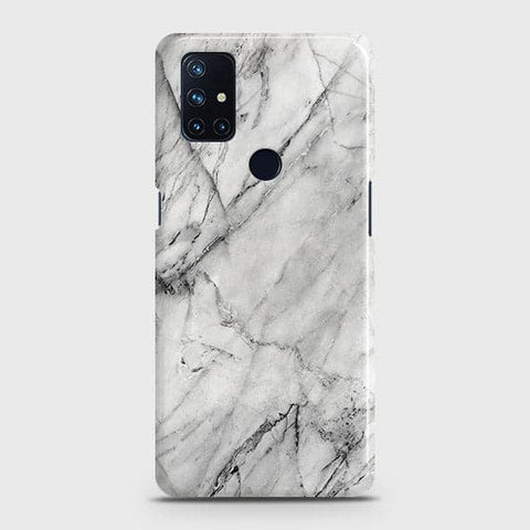 OnePlus Nord N10 5G Cover - Matte Finish - Trendy White Marble Printed Hard Case with Life Time Colors Guarantee B (28) 1